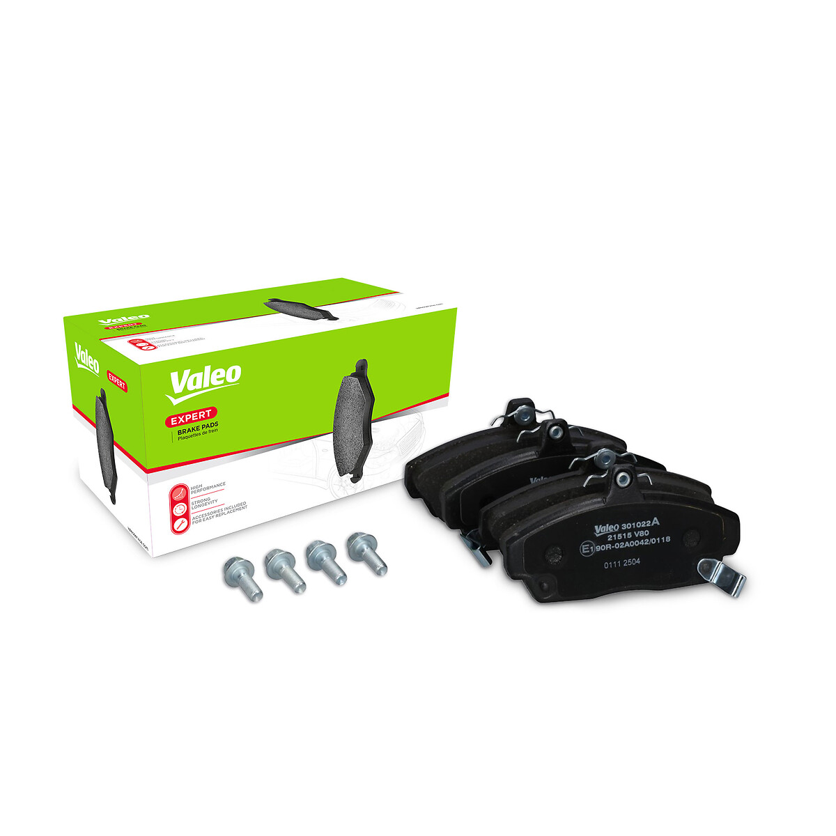 Jeu de 4 plaquettes de frein VALEO 301022A